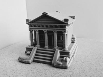 Ancient building miniature 008