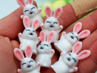 Mini Bunny Toys Cute Rabbit Decor Easter Spring