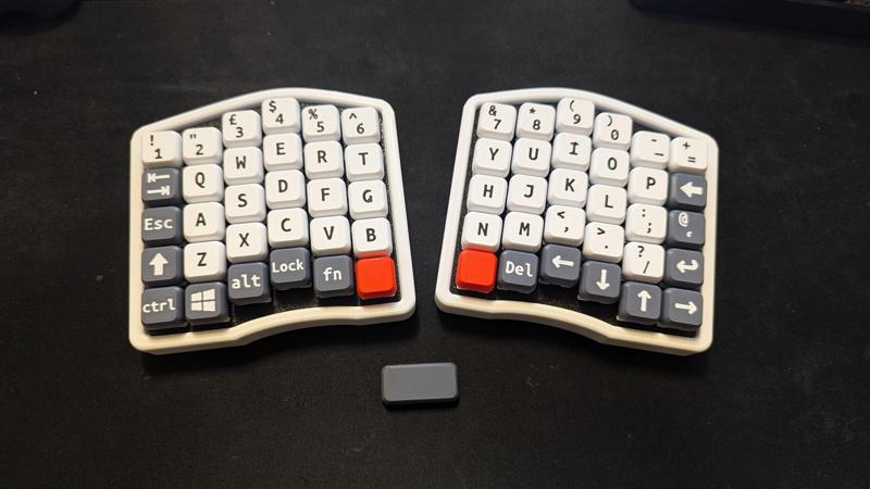 MX Keycap set for Preonic style ortholinear keyboard
