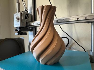 "Delos" Contemporary Spiral Vase