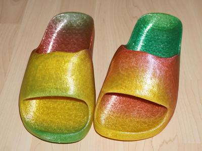 Slide Shoes - Fully 3d-printed - Wavy sole pattern