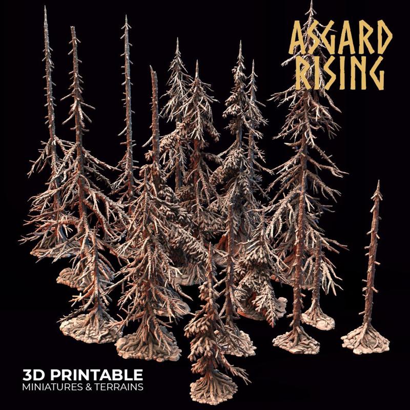 Coniferous Forest - Dry Spruce Trees /Modular Set/