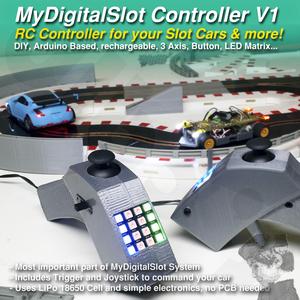 MyDigitalSlot Basic Controller. DIY Arduino based Radio Controller for your 1/32 Digital Slot cars
