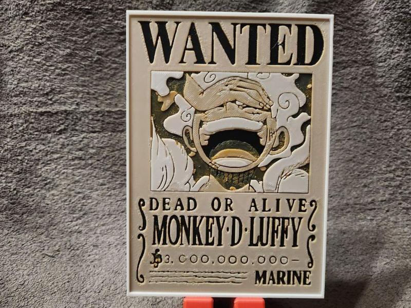 Wanted - Moneky D.Luffy - HueForge
