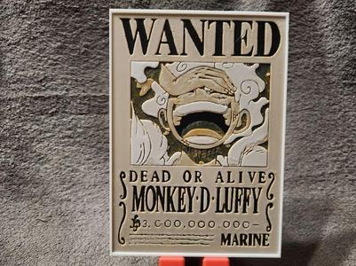 Wanted - Moneky D.Luffy - HueForge