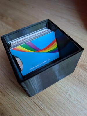 Stackable Credit Card & Business Card Box Japan Style (100 x 100 x 66 mm)