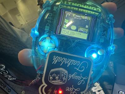 Defcon32 Badge D-pad and AB buttons #DC32