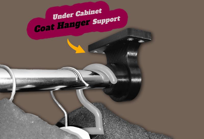 DIY Under Cabinet Coat Hanger Rail