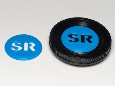 Cap Labels for Minolta SR (MC, MD)-mount Lens Rear and Body Caps