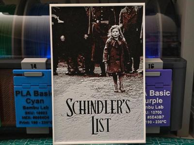 Schindler's List Movie Poster – Hueforge Art