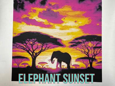 Elephant Sunset