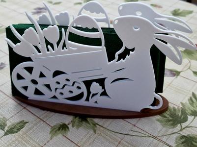 Easter Bunnies napkin stand