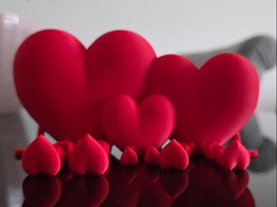 Family together forever love. Articulated Hearts