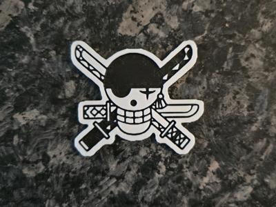 Sticker Logo Roronoa Zorro One piece