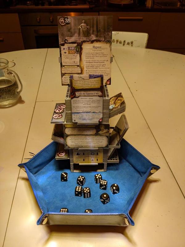 Space Saving Dice Tower and Cards Holder