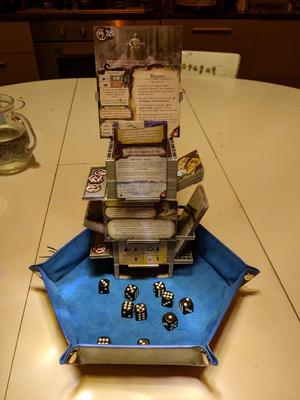 Space Saving Dice Tower and Cards Holder