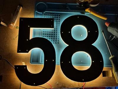 LED House Numbers 0-9 - V2 (19cm, 24cm, and 29cm)