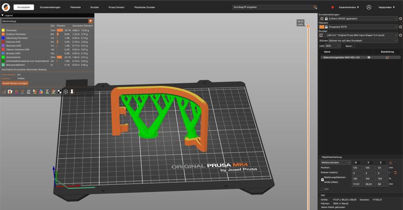 Prusa MK4 und MK4s LED Leisten Halter
