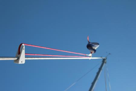 Flag system sailboat backstay