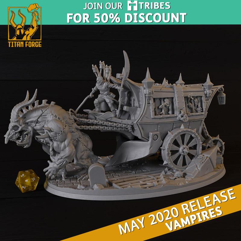 Vampire Wagon - Vampires - Titan Forge Miniatures May 2020