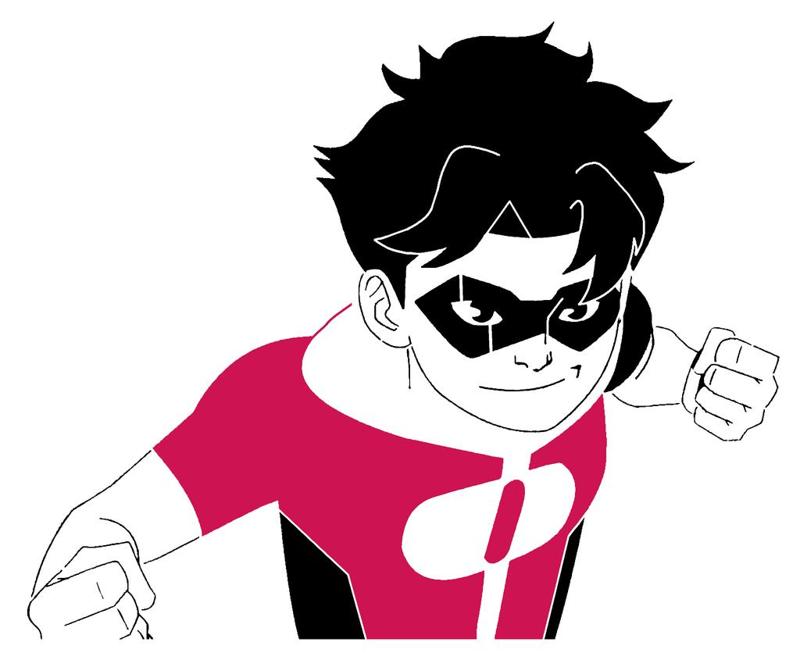 Kid Omni-Man stencil