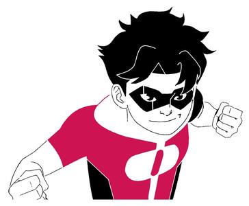 Kid Omni-Man stencil
