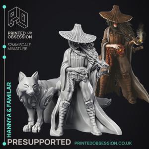 Hannya & Familar - Lesser Demon - 2 Models - PRESUPPORTED - Hell Hath No Fury - 32mm Scale