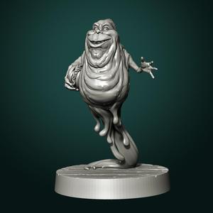 Slimer with hamburger pre-supported fan art FREE