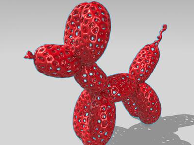 Voronoi Balloon dog - inspired by Jeff Koons REMIX