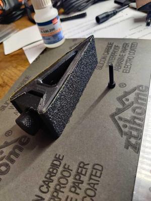 Simple sanding tool for 230x30 piece of sandpaper