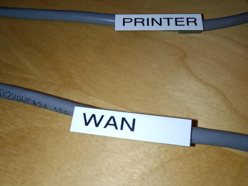 Ethernet cable tag/clip/label