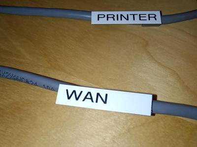 Ethernet cable tag/clip/label