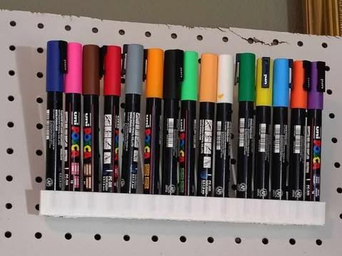 Posca Marker Holder for Pegboard
