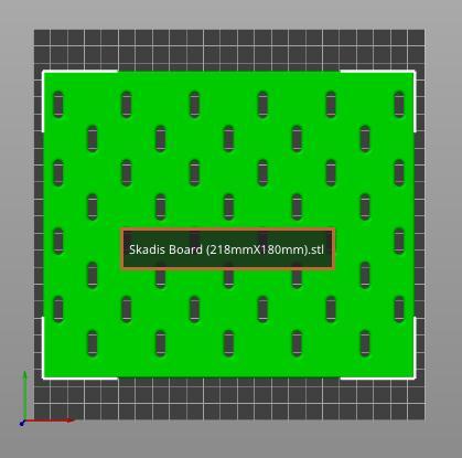 Skadis board that fits on Ender 3 v2 (PEI Bed)
