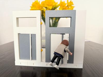 System X - Wall with Door (H 165 / W 90mm) Playmobil