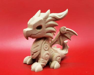 Wood-Carved Dragon Toy #2
