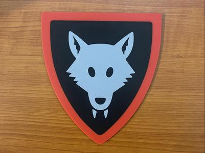 Legos Wolfpack Shield Coaster / Logo Sign