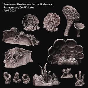Mushrooms and Terrain for the Underdark