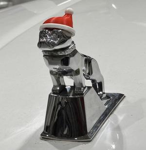 Mack Bulldog Santa Hat