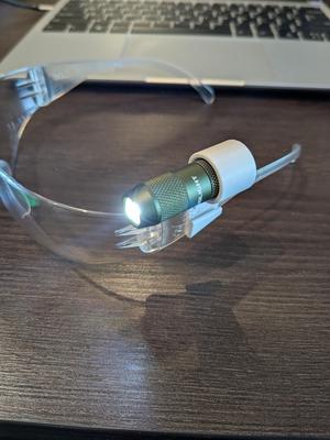 Olight mini 2 holder for 3M Safety Glasses