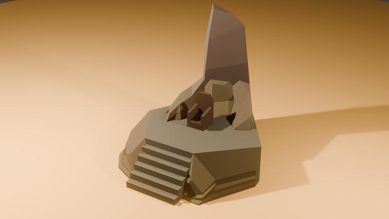 D&D Throne Scene | Low Poly