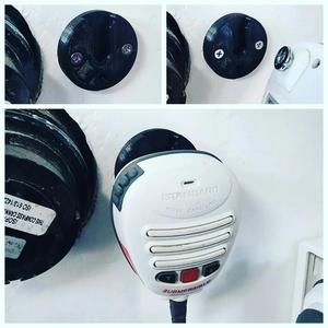 Mic holder for marine VHF   