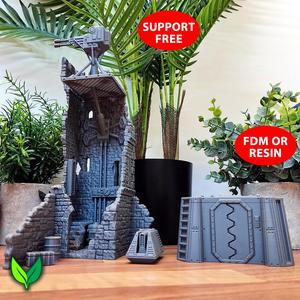 Modular Castle Ruin + Sci-Fi Upgrade – 28mm Terrain STL