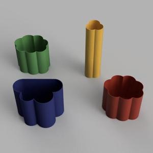 Cloud vase collection ( 1mm thickness)