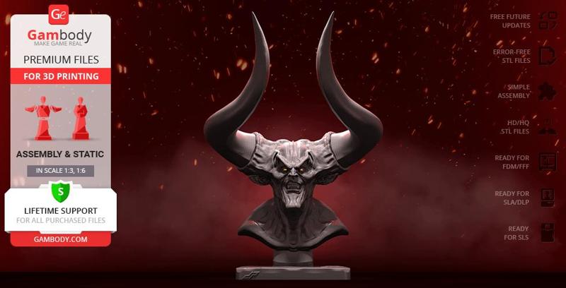 Darkness Bust 3D Printing Figurine | Assembly