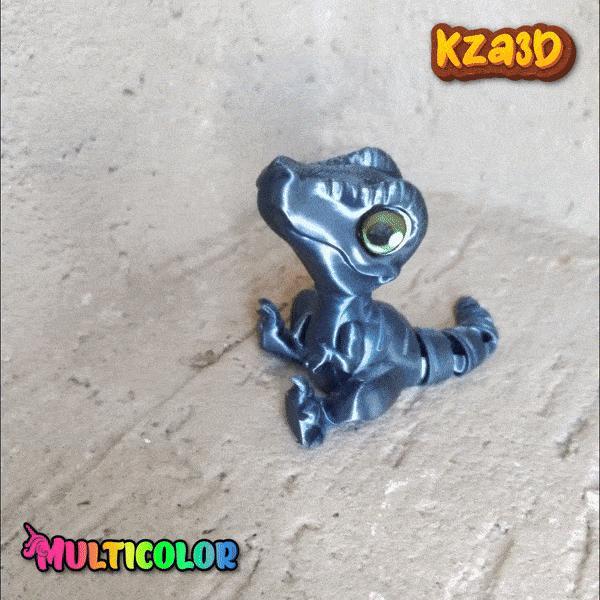 ARTICULATED BABY VELOCIRAPTOR - 3MF