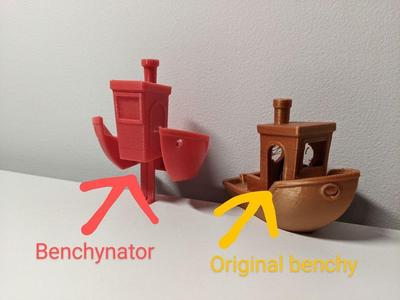 Benchynator - print-in-place, supports included in model, transformer robot.