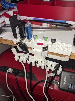 usd microsd holder and cable organizer   