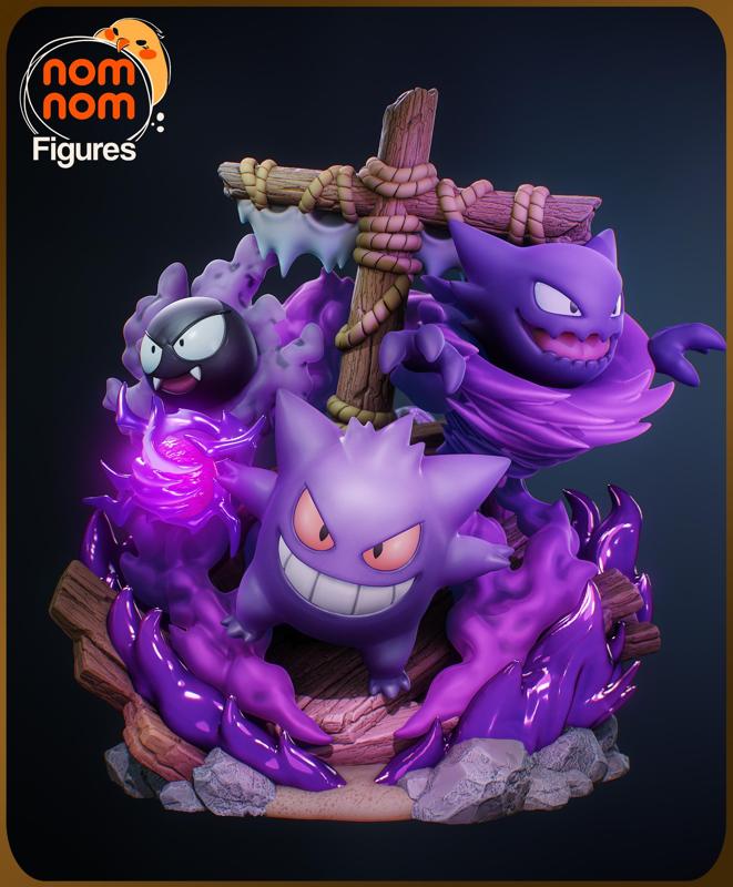 Chibi Ghost Pokemon Diorama