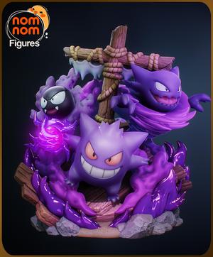 Chibi Ghost Pokemon Diorama